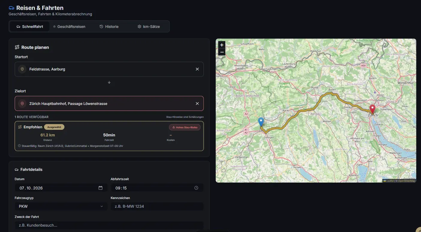 Fahrten und Kilometer
